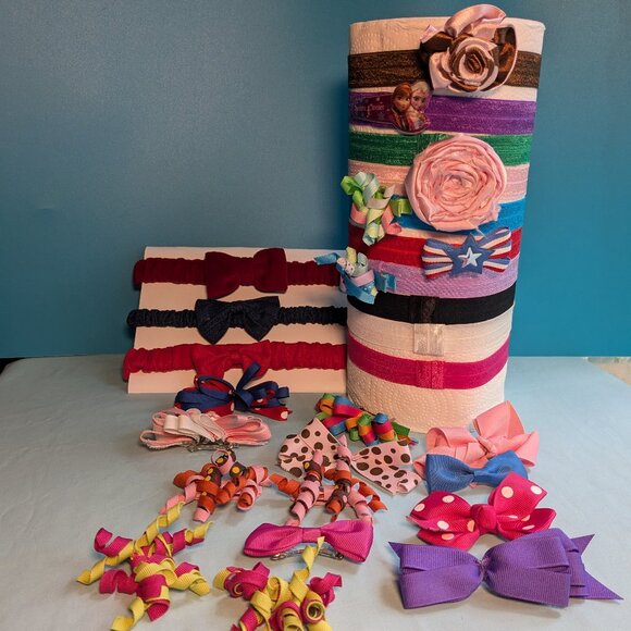 Stretchy Headbands & Clip On Hair Bows Bundle - Picture 2 of 12